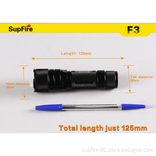 supfire Professional LED Flashlight 1100lm Zoomable mini portable 5 Modes torch for Camping, Security, Tactical and General